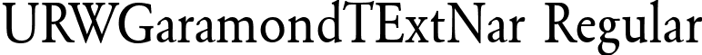 URWGaramondTExtNar Regular font - URWGaramondTExtNar.ttf