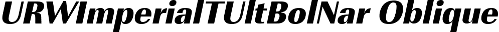 URWImperialTUltBolNar Oblique font - URWImperialTUltBolNarOblique.ttf