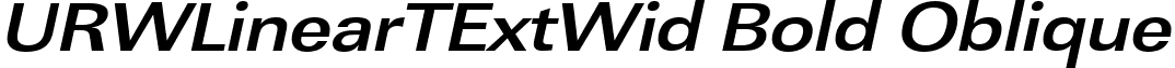 URWLinearTExtWid Bold Oblique font - URWLinearTExtWidBoldOblique.ttf