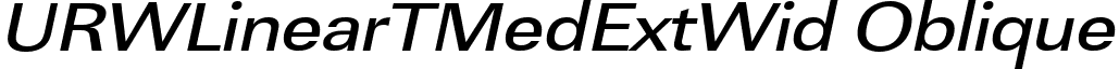 URWLinearTMedExtWid Oblique font - URWLinearTMedExtWidOblique.ttf