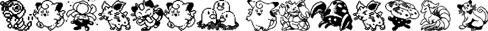 Pokemon pixels 1 font - POKPIX1.TTF