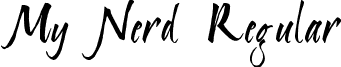 My Nerd Regular font - mynerd.ttf