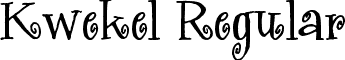 Kwekel Regular font - kwekel.ttf