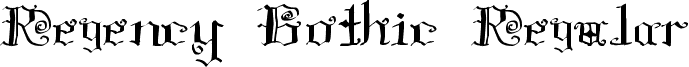 Regency Gothic Regular font - regency_gothic.ttf