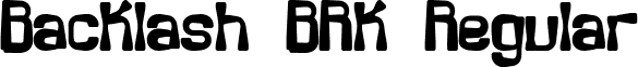 Backlash BRK Regular font - backlash.ttf