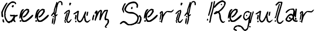 Geefium Serif Regular font - Geefium Serif.ttf