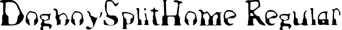 DogboySplitHome Regular font - DOGBOYSP.TTF