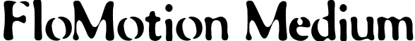 FloMotion Medium font - FLATMO.TTF