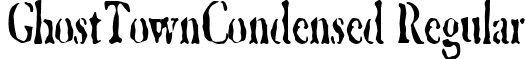 GhostTownCondensed Regular font - GhostTownCondensed.ttf