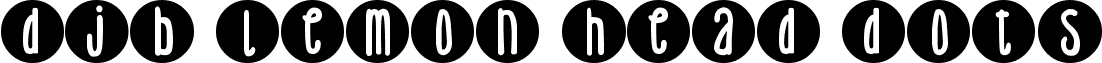 DJB Lemon Head Dots font - DJB Lemon Head Dots.ttf