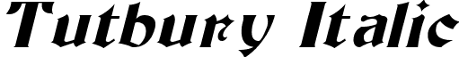 Tutbury Italic font - TUTBUR_I.TTF