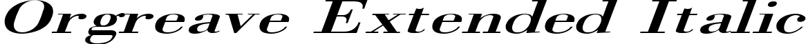 Orgreave Extended Italic font - ORGREX_I.TTF