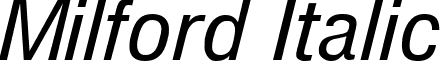 Milford Italic font - MILF___I.TTF