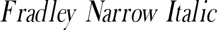 Fradley Narrow Italic font - FRADNA_I.TTF