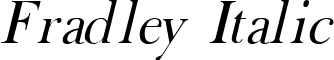 Fradley Italic font - FRADLE_I.TTF