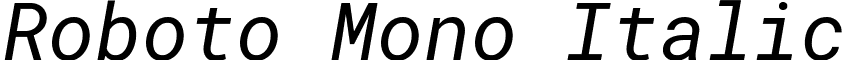 Roboto Mono Italic font - RobotoMono-Italic.ttf
