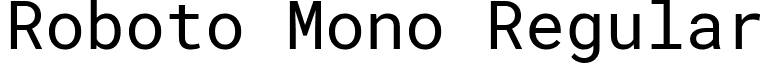 Roboto Mono Regular font - RobotoMono-Regular.ttf