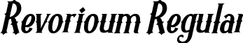 Revorioum Regular font - Revorioum PERSONAL use.ttf