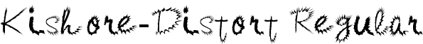 Kishore-Distort Regular font - Kishore-Distort.ttf