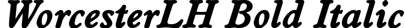 WorcesterLH Bold Italic font - WorcesterLHBoldItalic.ttf