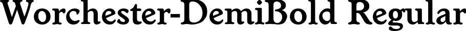 Worchester-DemiBold Regular font - Worchester-DemiBold.ttf