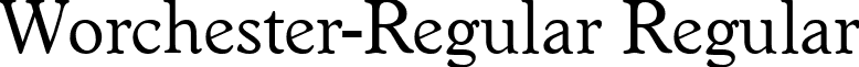 Worchester-Regular Regular font - Worchester-Regular.ttf