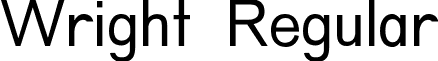 Wright Regular font - Wright.ttf