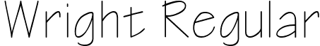 Wright Regular font - wrrswfte.ttf