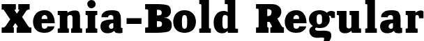 Xenia-Bold Regular font - XENIA-B1.ttf