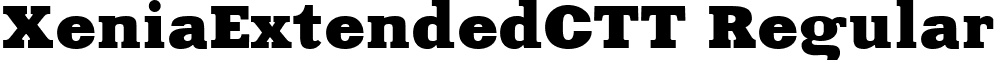 XeniaExtendedCTT Regular font - XeniaExtendedCTT Regular.ttf