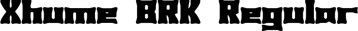 Xhume BRK Regular font - XhumeBRK.ttf