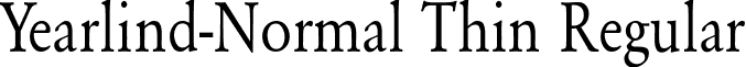 Yearlind-Normal Thin Regular font - yearlth.ttf