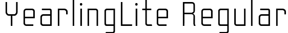 YearlingLite Regular font - YearlingLite.ttf