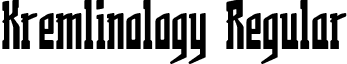 Kremlinology Regular font - kremlinology.otf