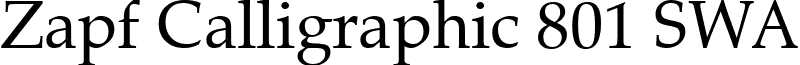 Zapf Calligraphic 801 SWA font - ZapfCalligraphic801SWA.ttf