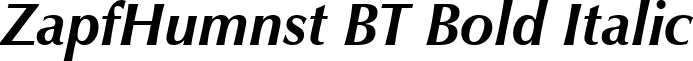 ZapfHumnst BT Bold Italic font - Zap601BI.ttf