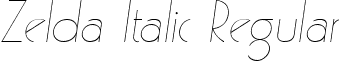 Zelda Italic Regular font - ZeldaItalic.ttf