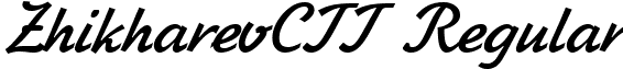 ZhikharevCTT Regular font - ZHK____C.ttf