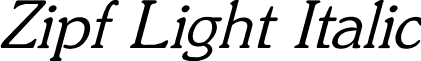 Zipf Light Italic font - ZipfLightItalic.ttf
