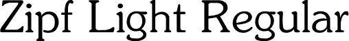 Zipf Light Regular font - ZipfLight.ttf
