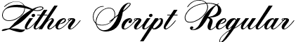 Zither Script Regular font - Zither Script.ttf