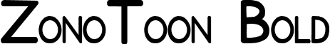 ZonoToon Bold font - ZonoToonBold.ttf