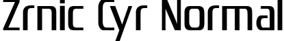 Zrnic Cyr Normal font - ZrnicCyrNormal.ttf