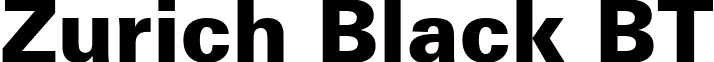 Zurich Black BT font - Zurich Black BT.ttf