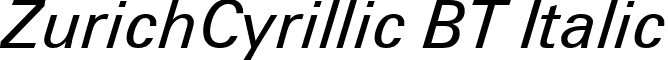 ZurichCyrillic BT Italic font - tt6841m_.ttf
