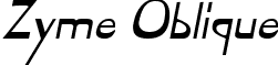 Zyme Oblique font - Zyme Oblique.ttf