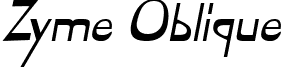 Zyme Oblique font - ZymeOblique.ttf