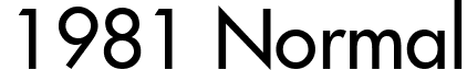 1981 Normal font - No-1981.ttf