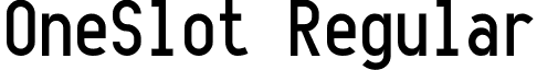 OneSlot Regular font - OneSlot.ttf