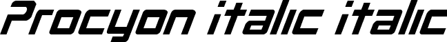 Procyon Italic Italic font - Procv2i.ttf